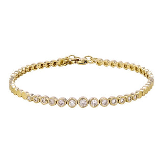 Graduated Diamond Bezel Tennis Bracelet