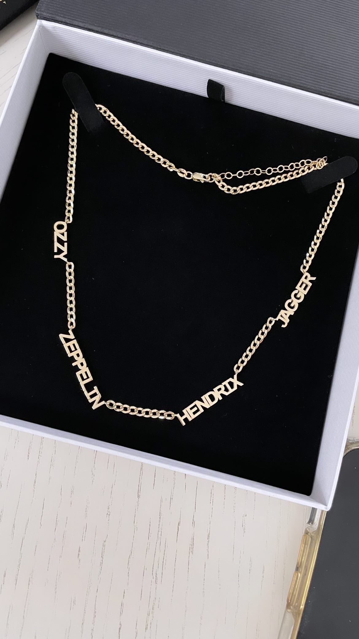 Small Cuban Link Multi Name Necklace