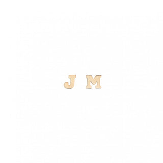 Cute As A Button- Single Initial Personalized Stud Earrings- Lola James Jewelry
