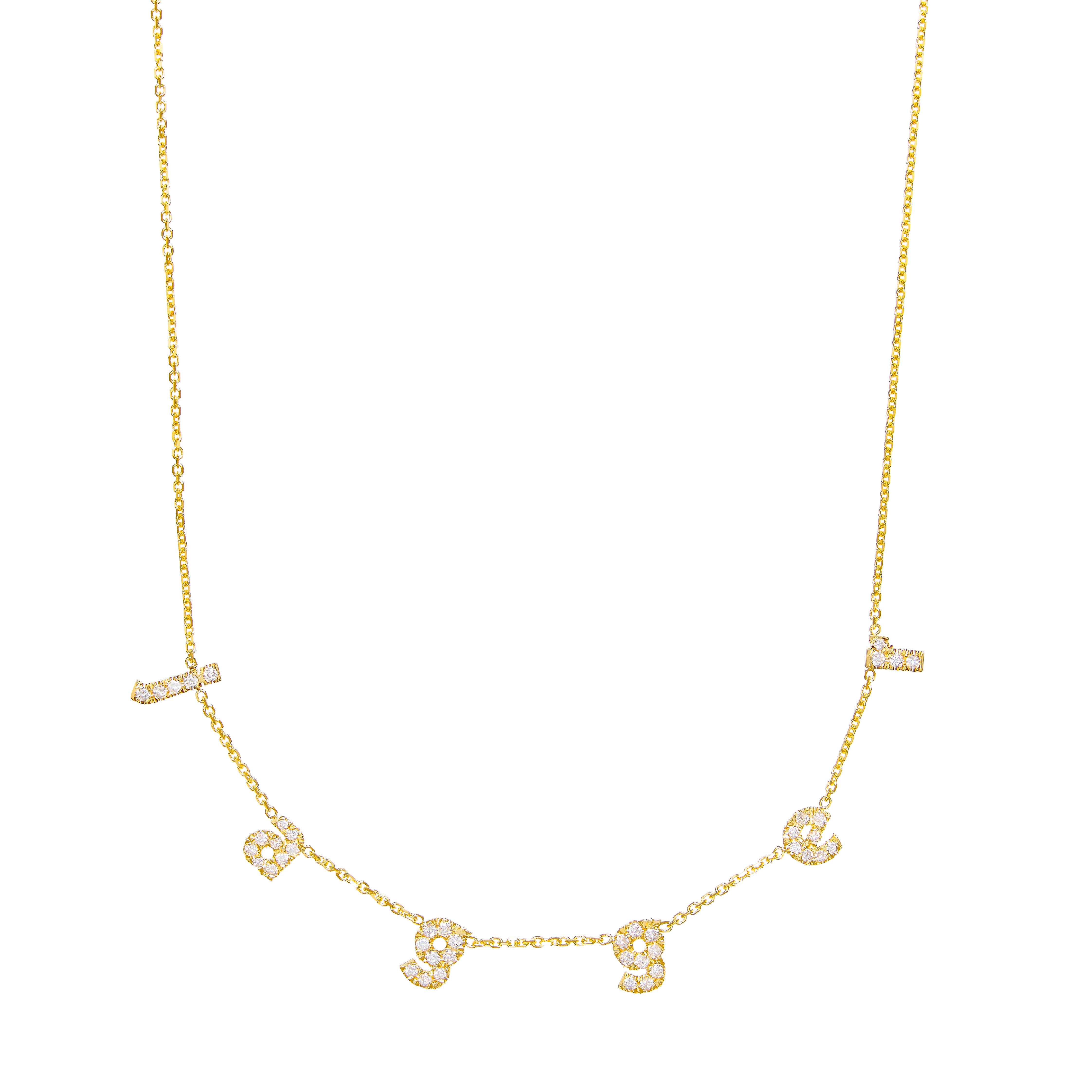 Diamond Lowercase Name Necklace – Lola James Jewelry