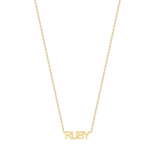 Small Block Name Necklace