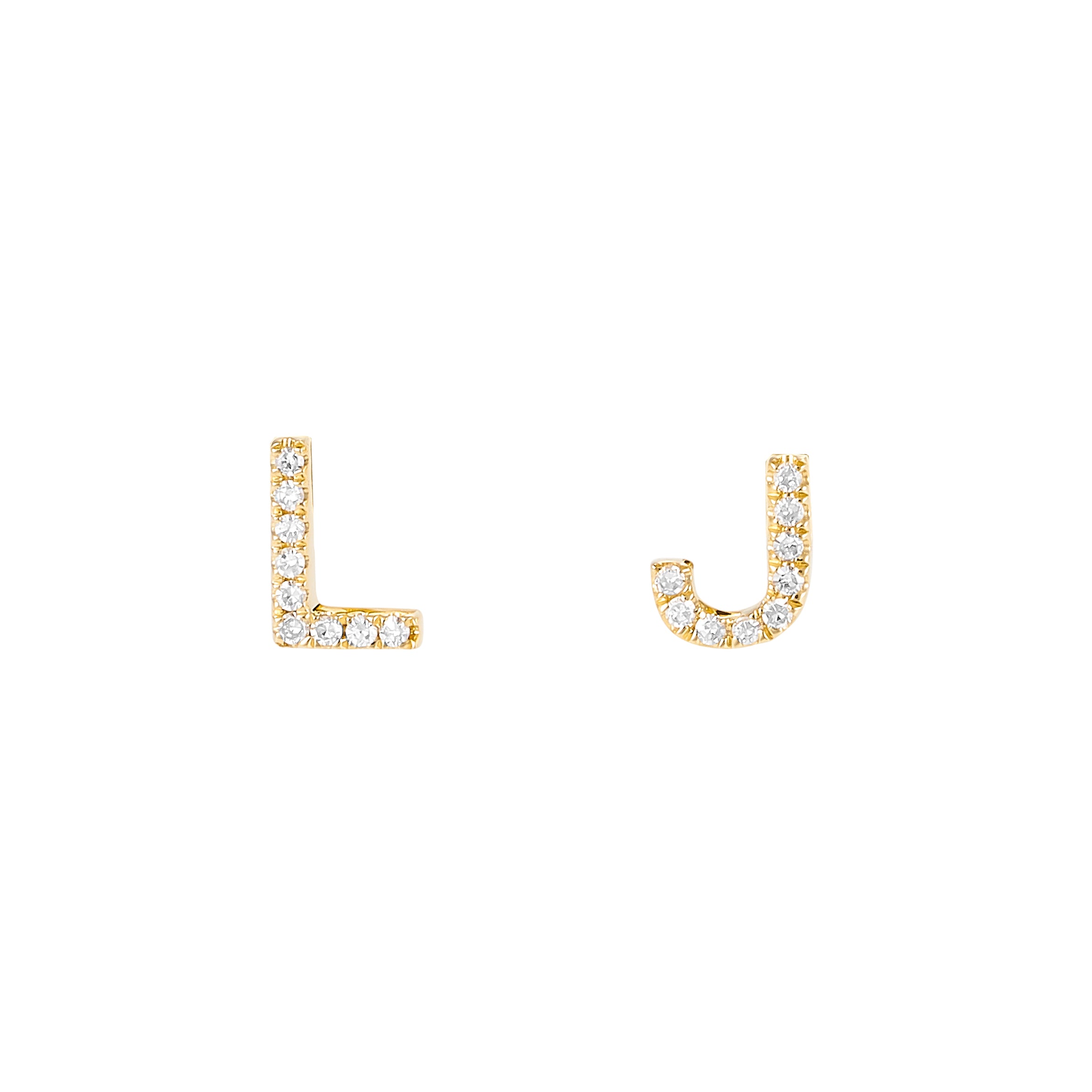 Adorable - Diamond Initial Earrings - Lola James Jewelry 
