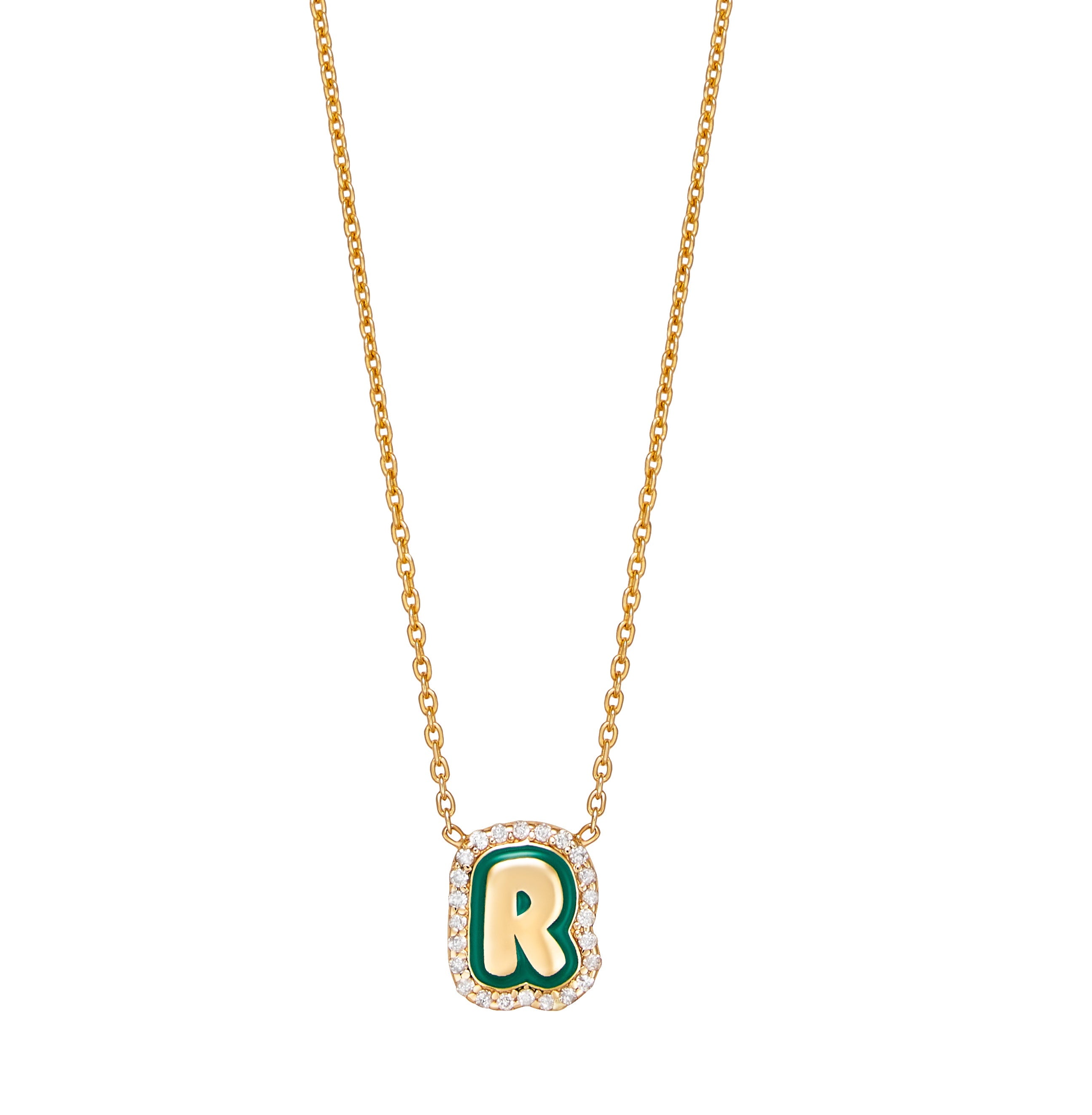 Custom diamond bubble letter pendant Clearance