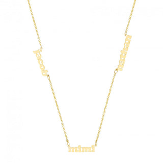 Mini Me Multi Name Short - Personalized Name Necklace - Lola James Jewelry
