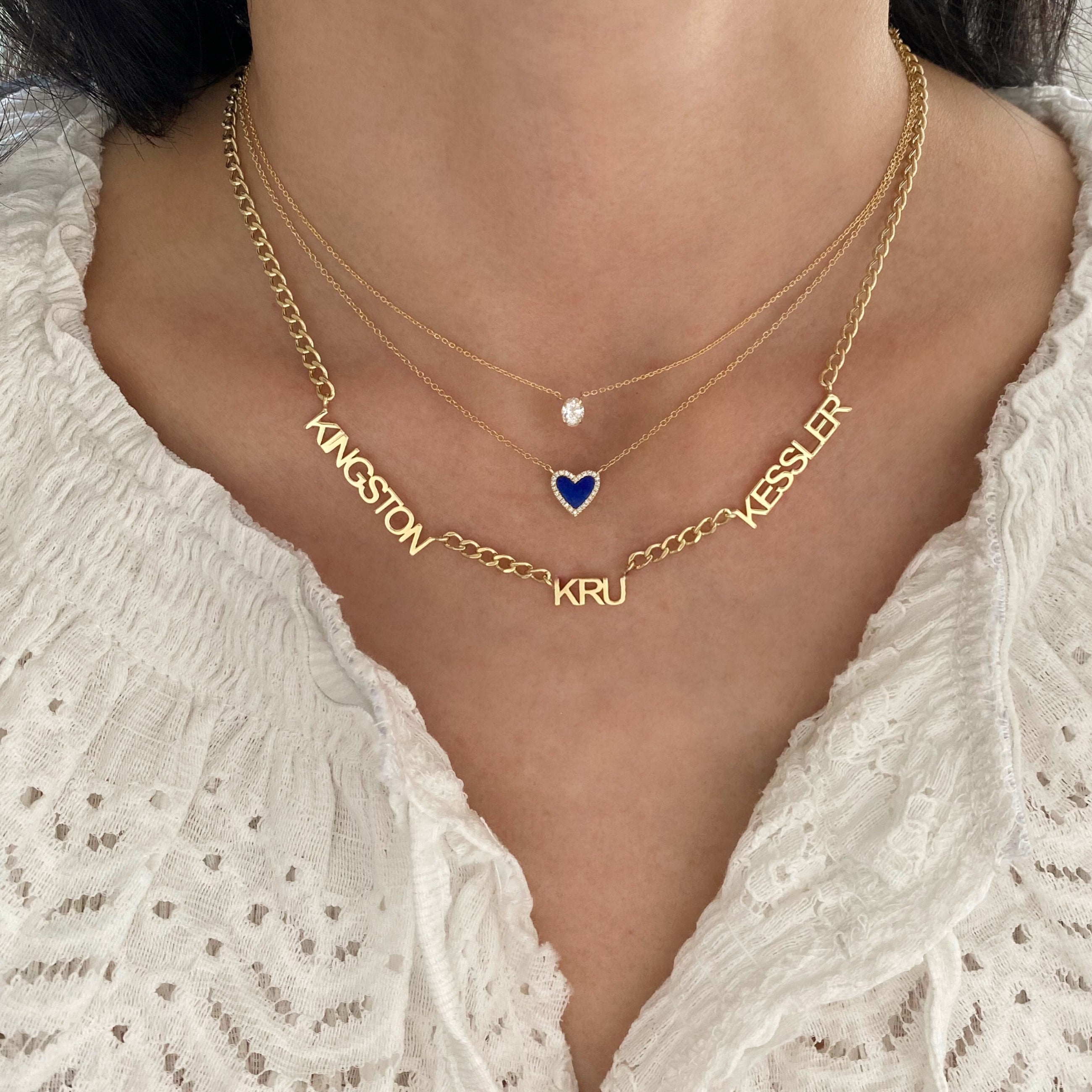 Small Cuban Link Multi Name Necklace – Lola James Jewelry