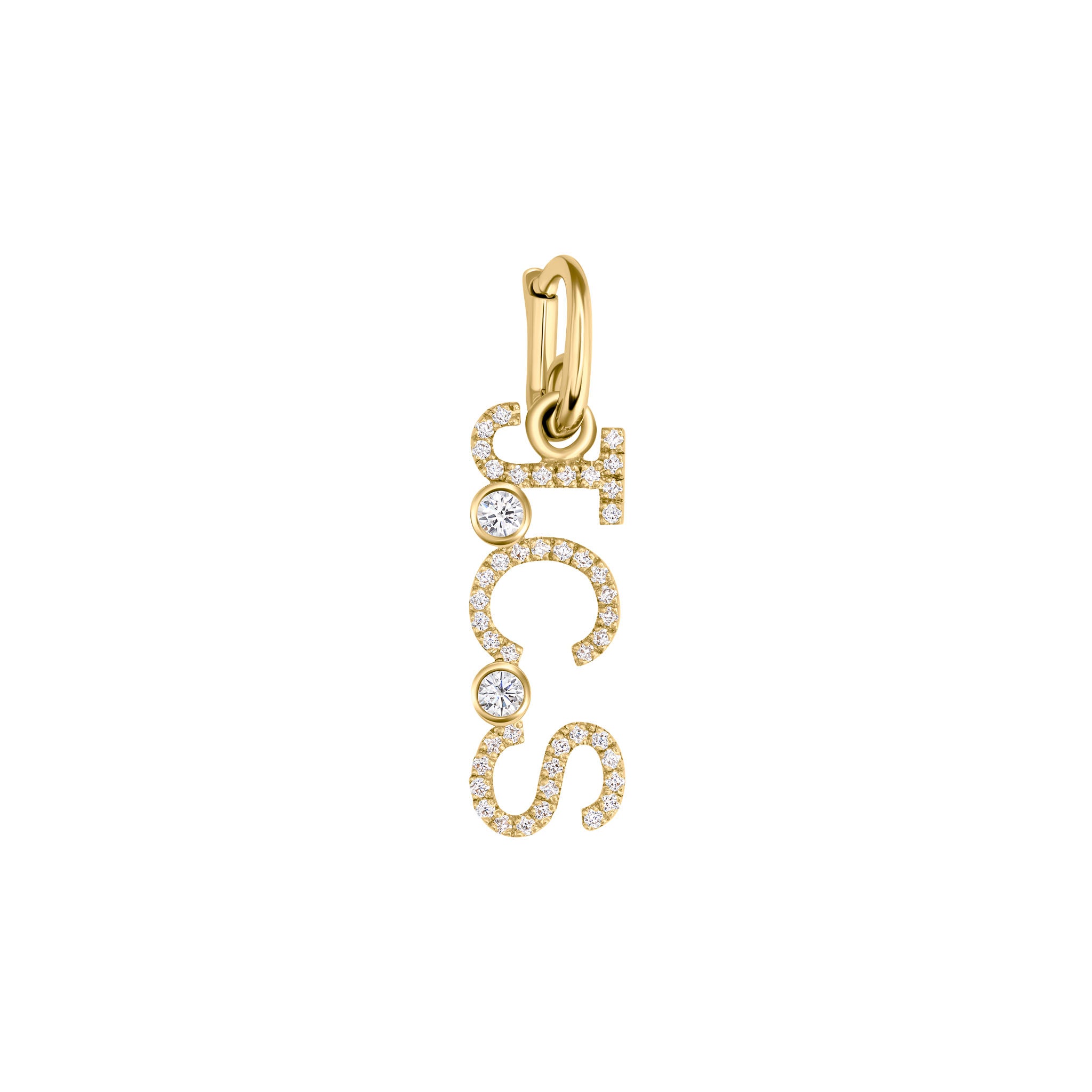 All Diamond Letter Charm – Lola James Jewelry
