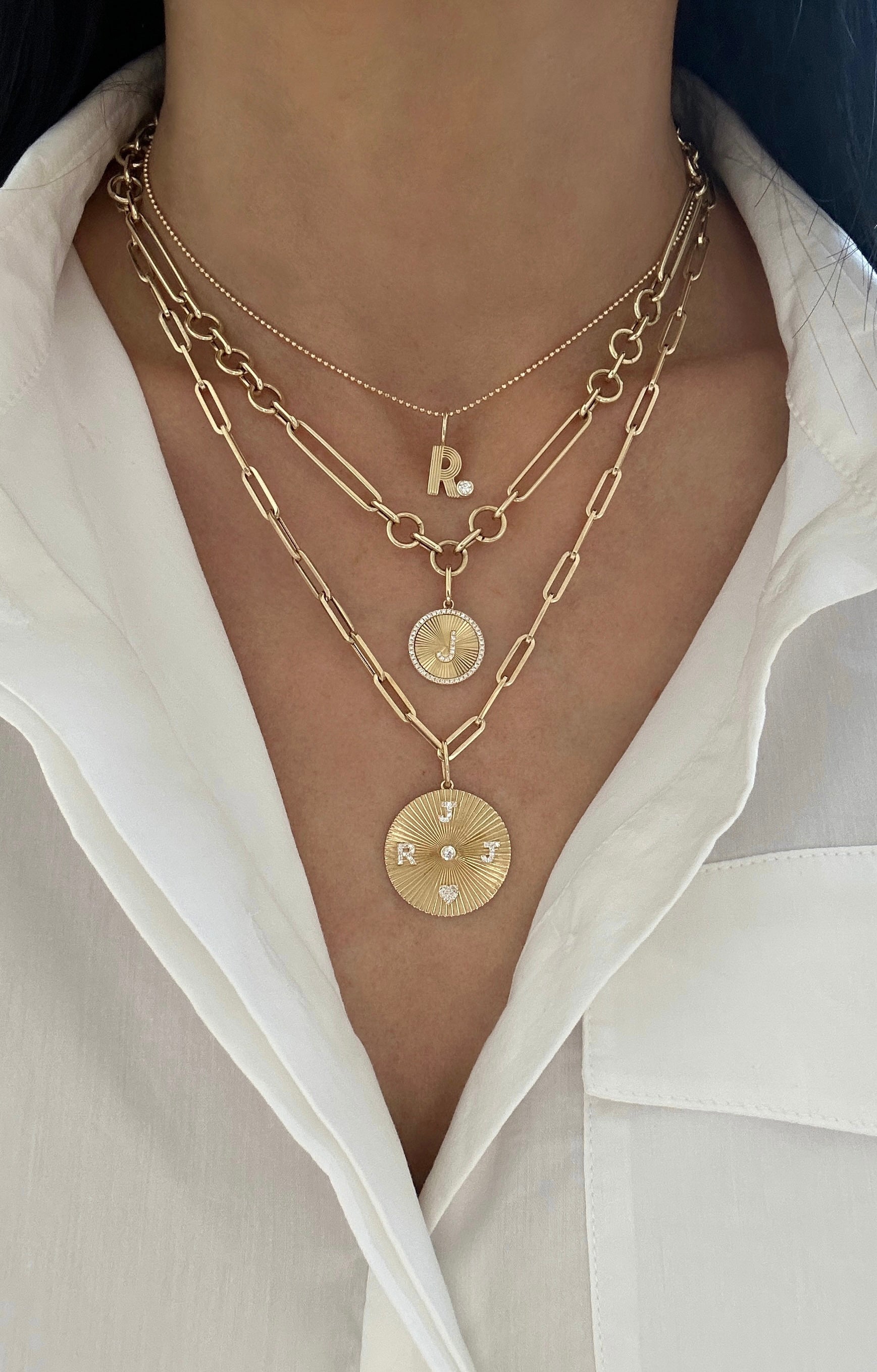 Men's Virgo Gold/Crystal (The Virgin) necklace