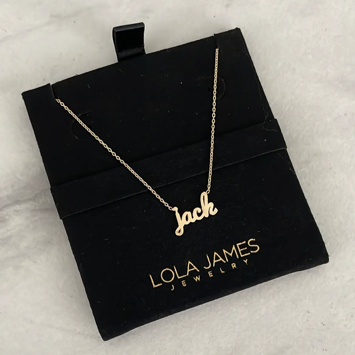 Small Gold Script Name Necklace