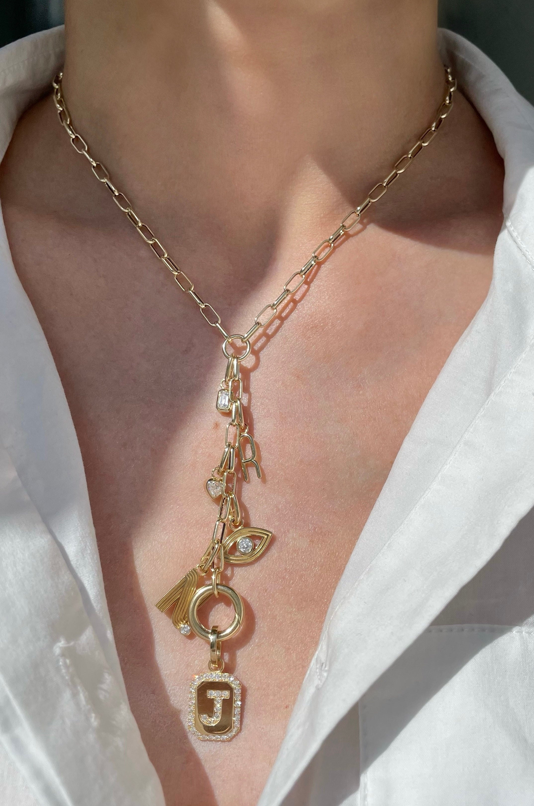 Elongated Letter Charm