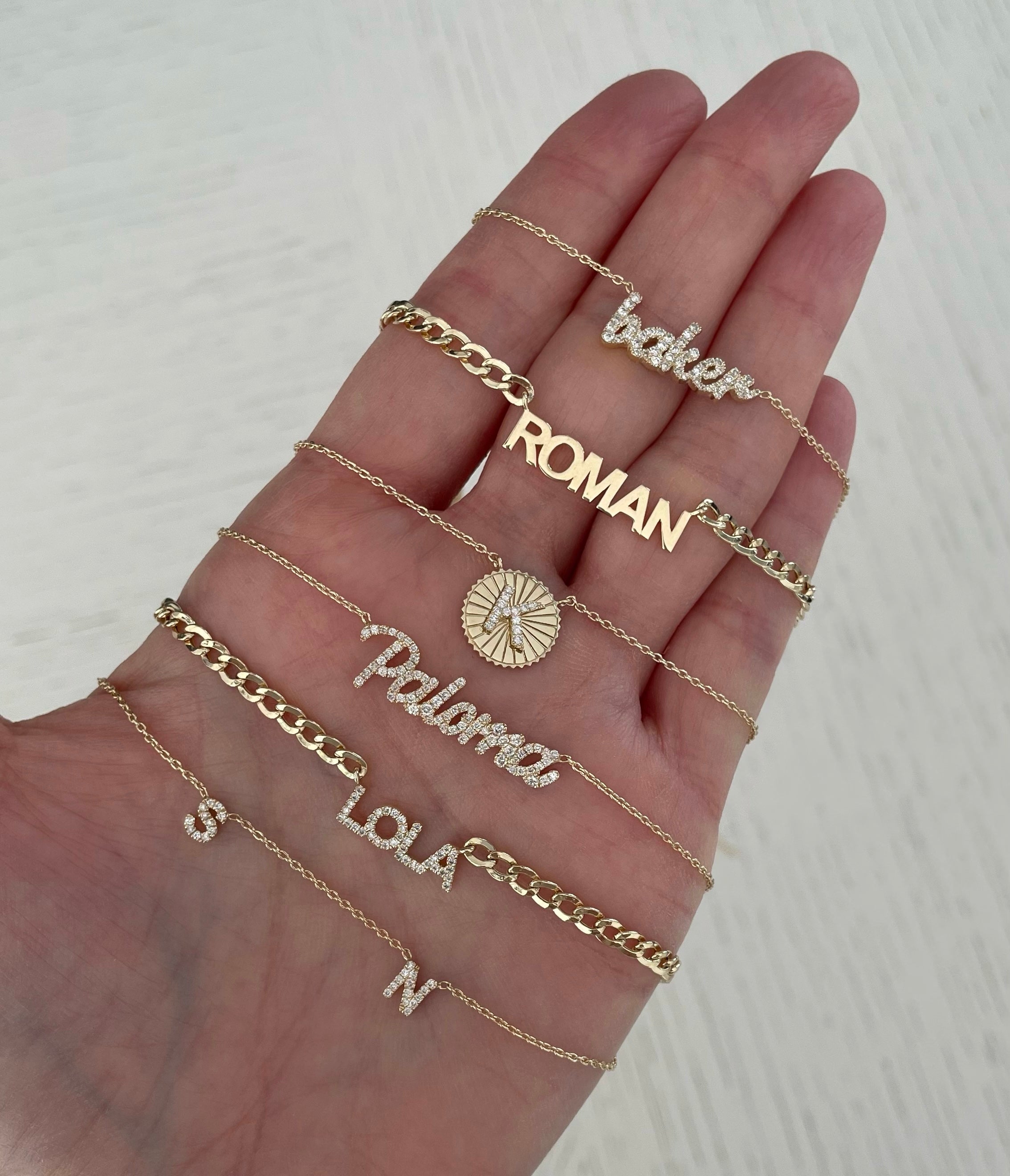 Small Script Diamond Name Necklace font #2 – Lola James Jewelry