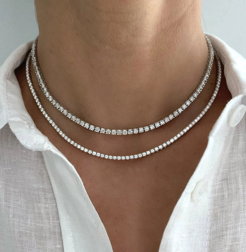 Classic Diamond Tennis Necklace