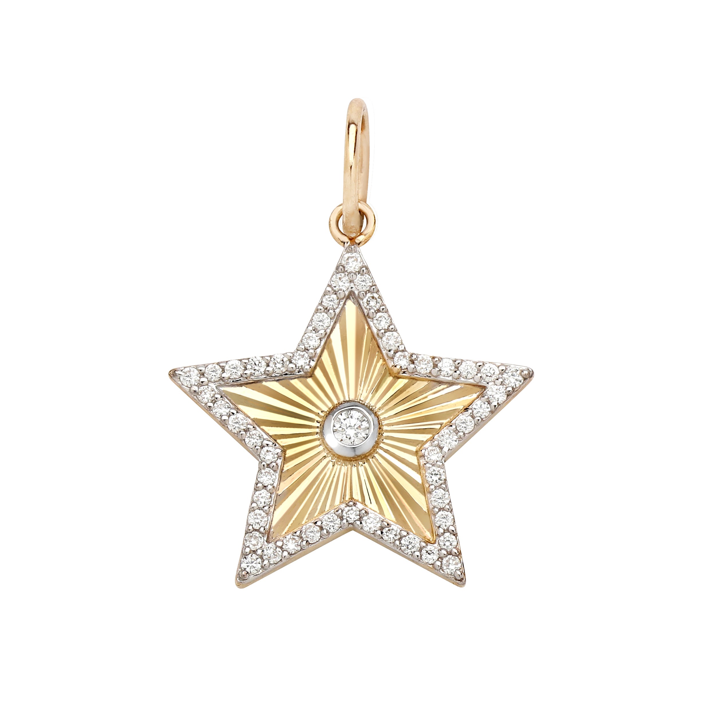 Fluted Star and Diamond Charm