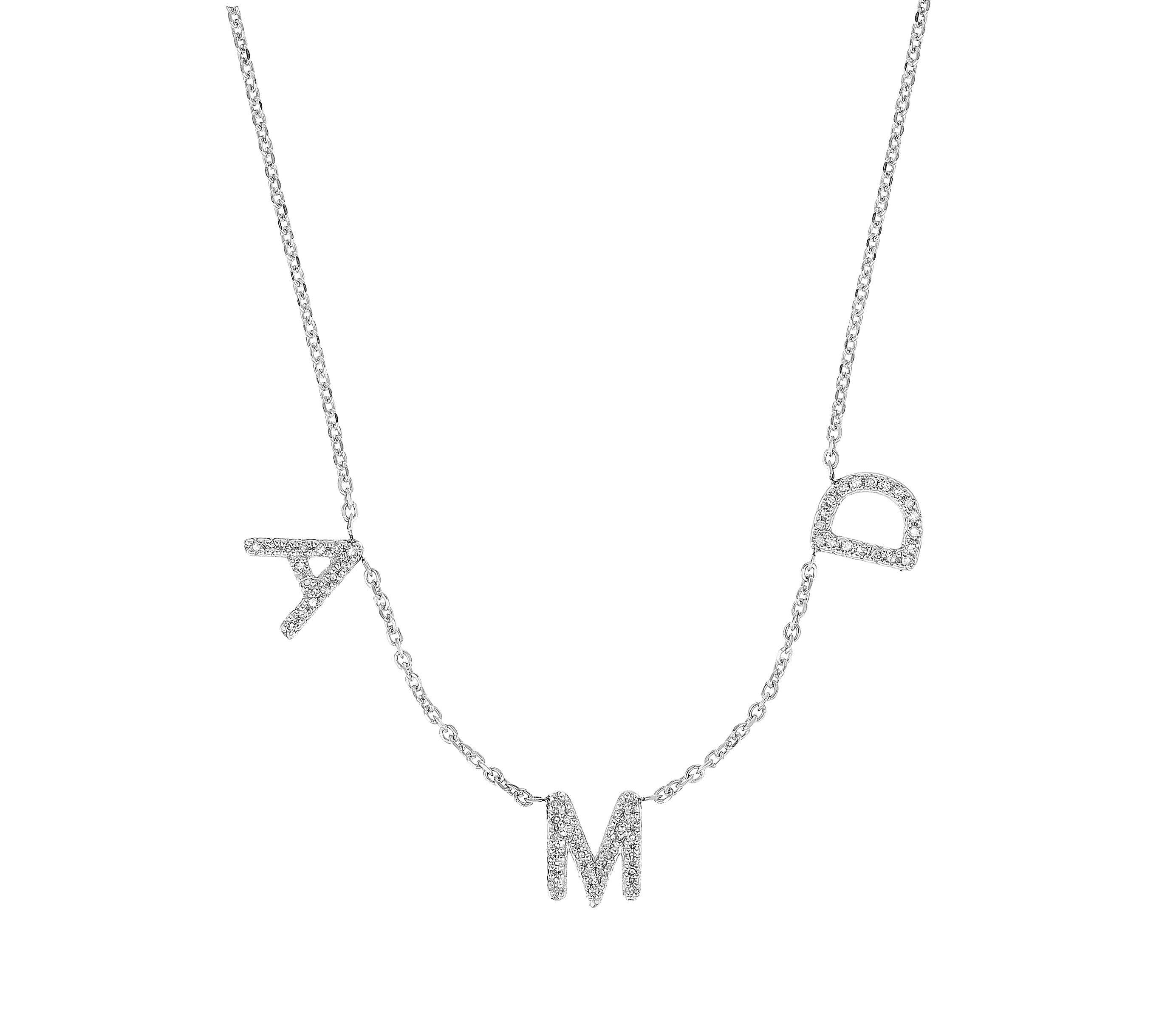 Diamond Squad Goals- Diamond Personalized Initial Necklace- Lola James Jewelry 