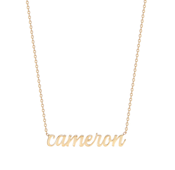 Tiny Gold Cursive Mrs ..gold Script Necklacelove Necklace 