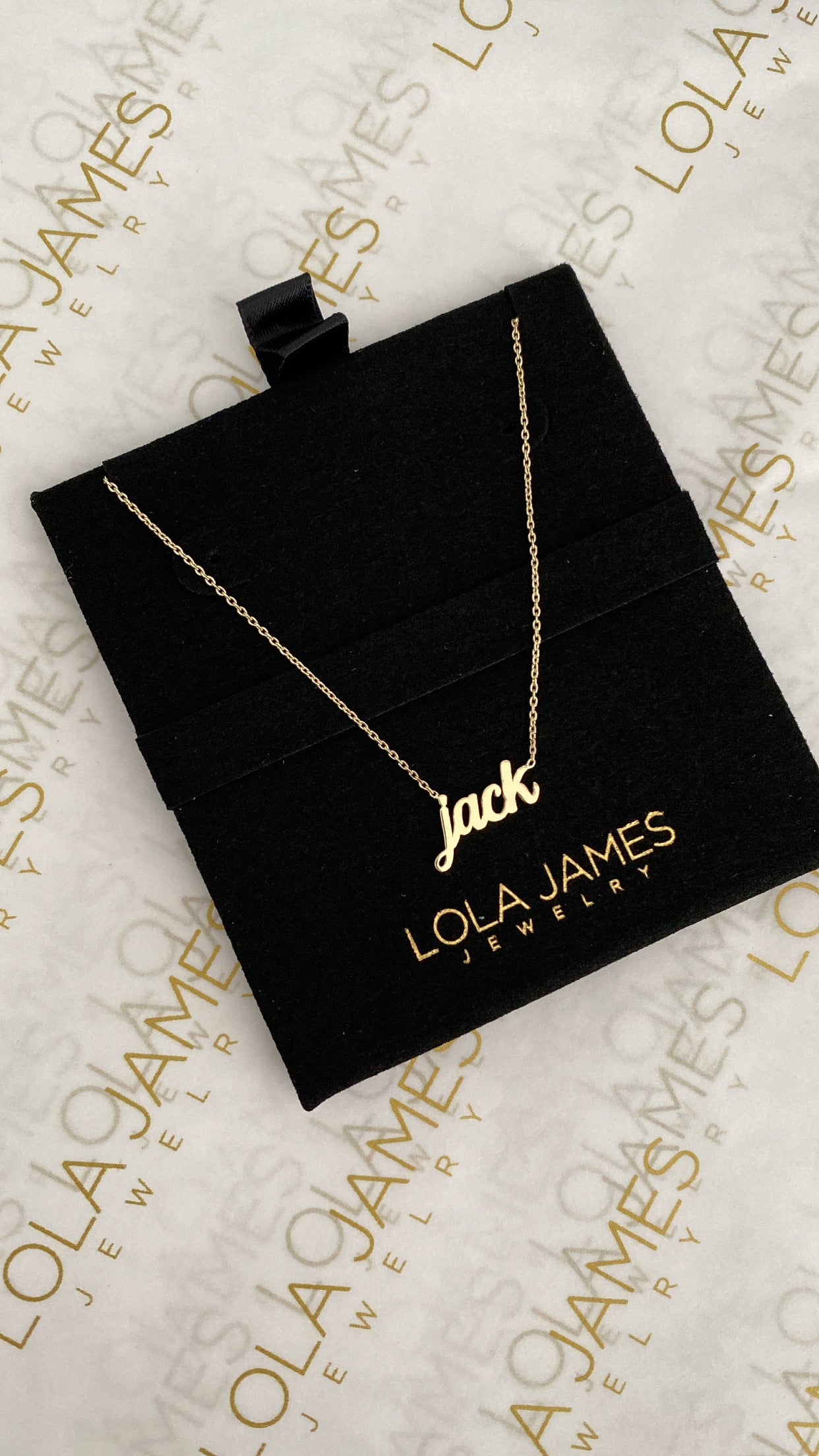 Small Script Gold Name Necklace