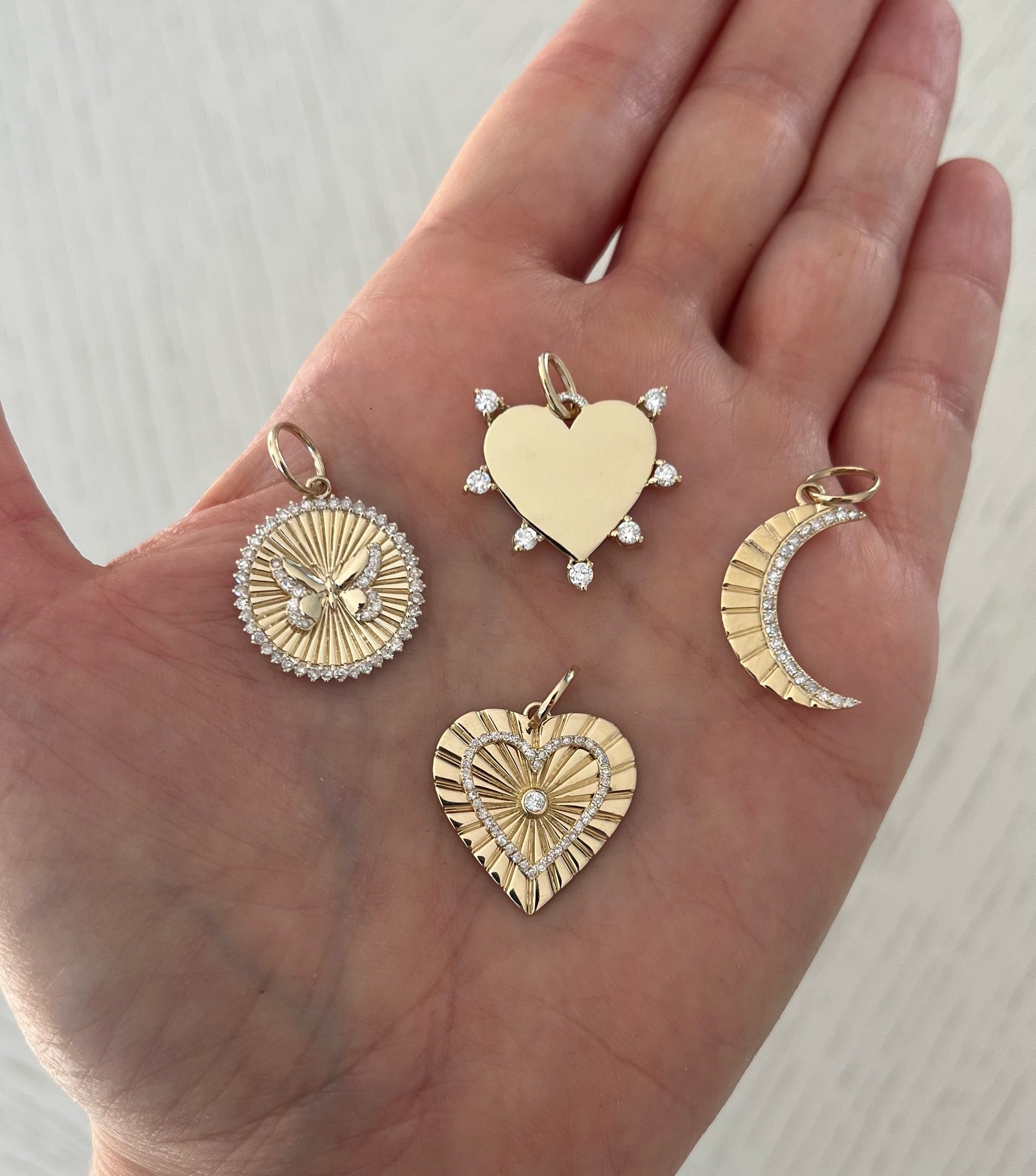 Heart Charm with Stones