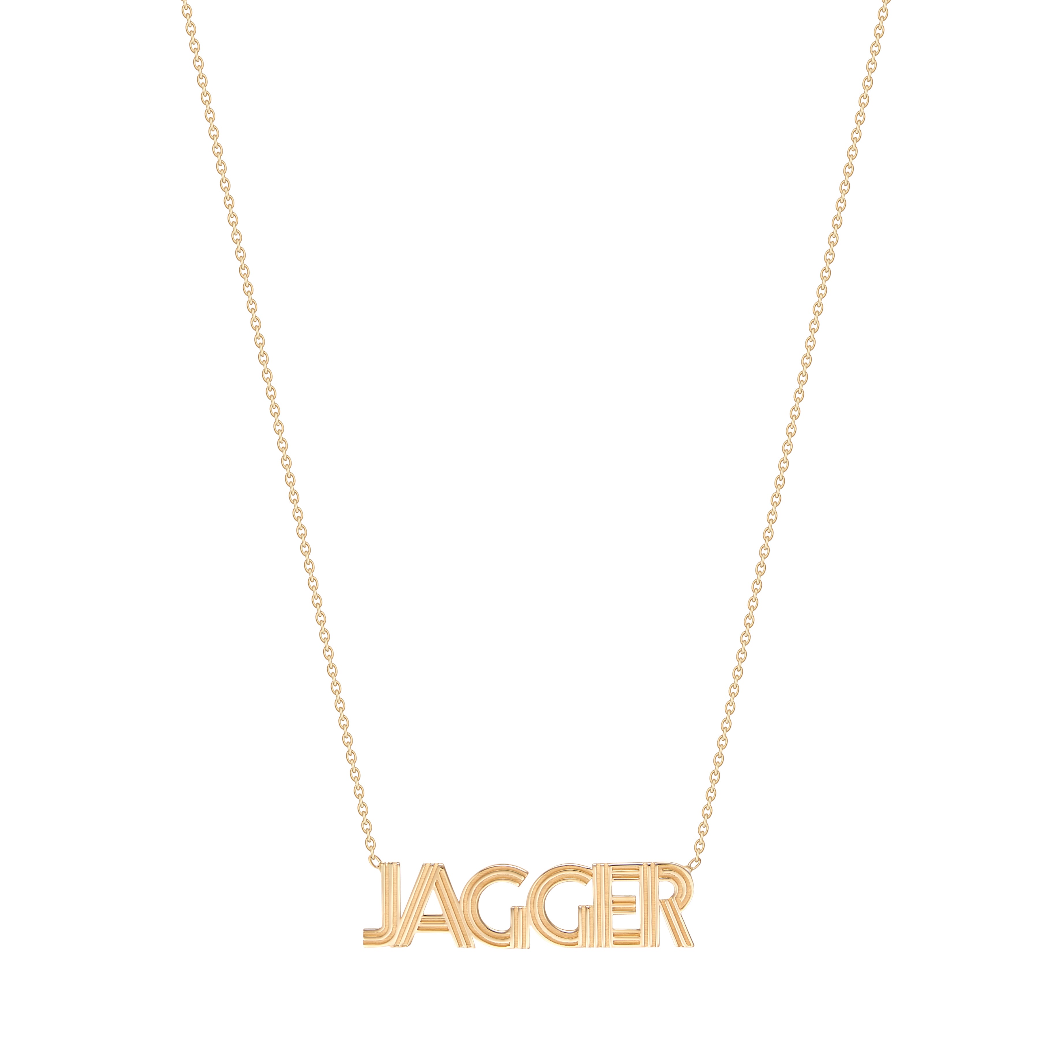 Large Fluted Name Necklace
