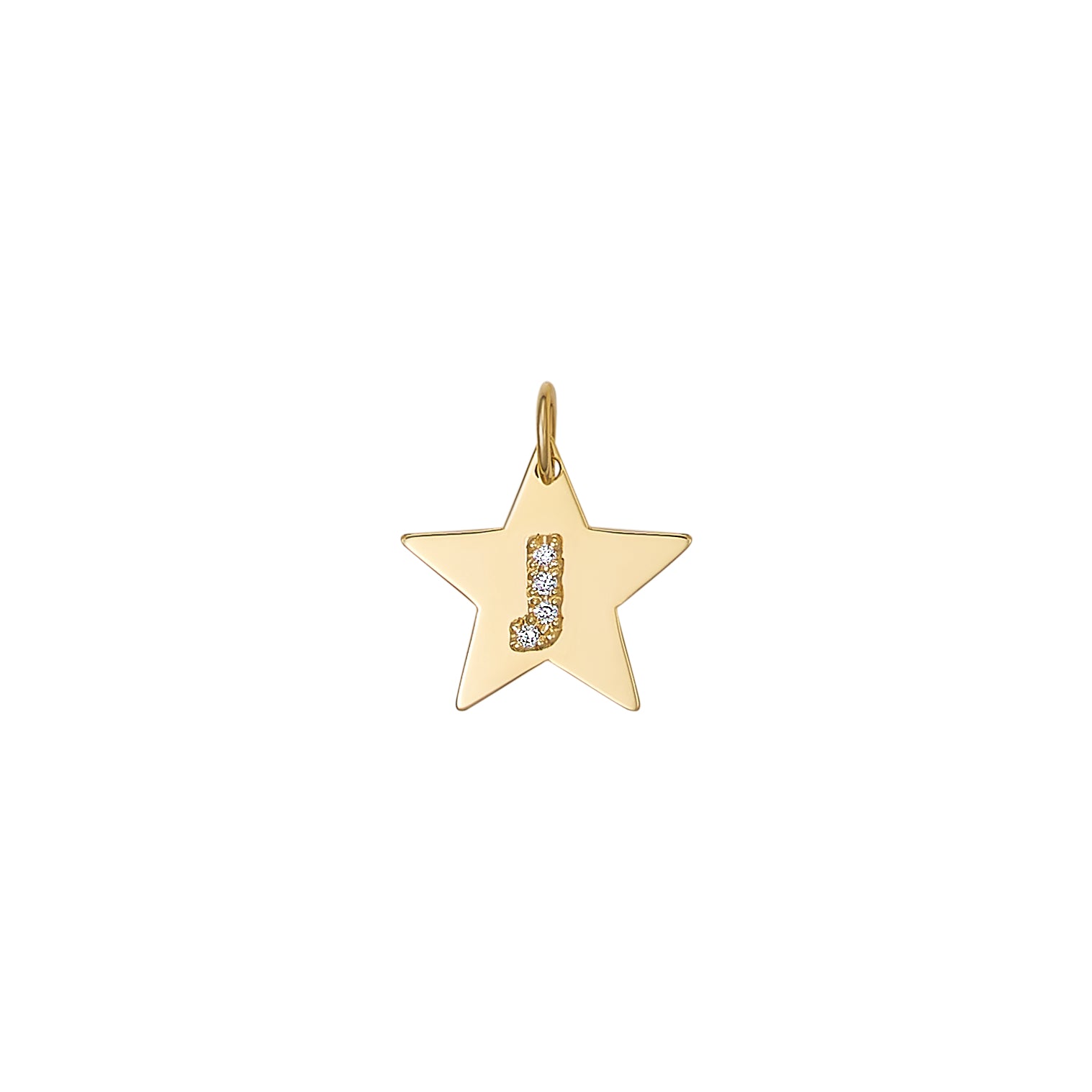 Star Charm With Raised Letters