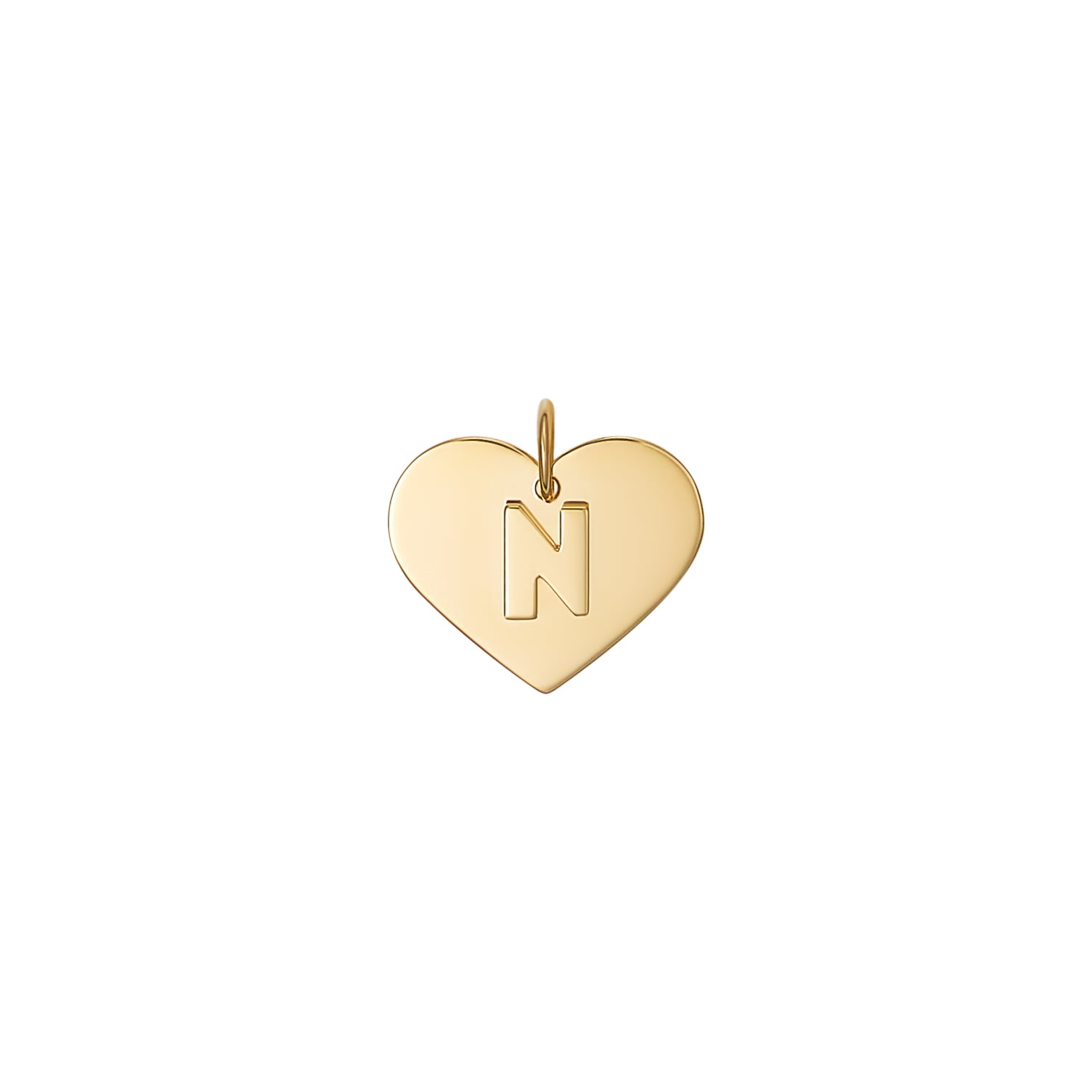 Heart Charm With Raised Letters