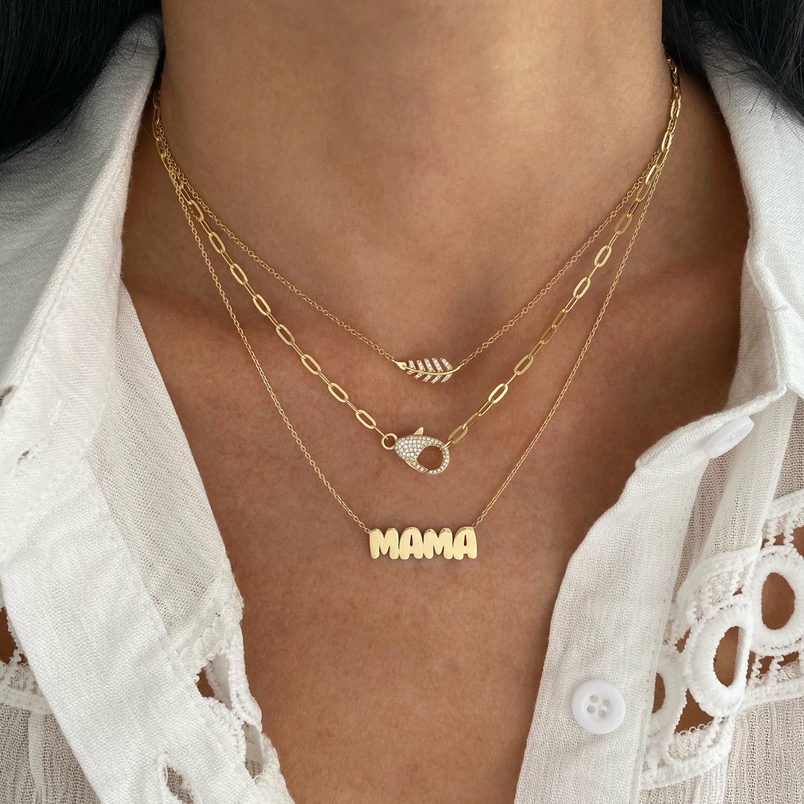 Bubble Name Necklace - 14K