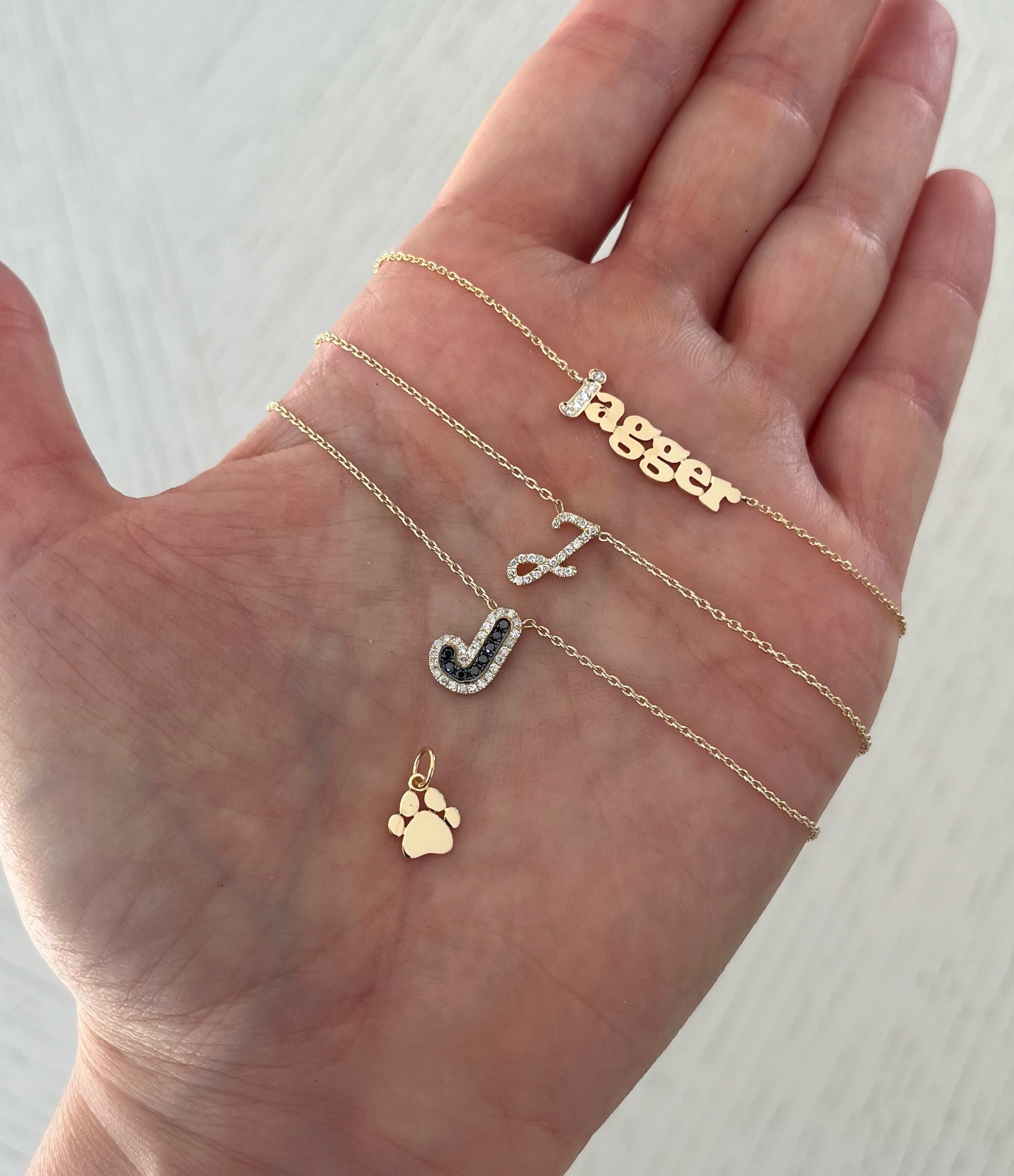 Uppercase Diamond Script Letter – Lola James Jewelry